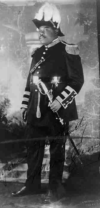 Marcus Garvey as commander in chief of the Universal African Legion