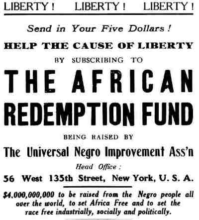 African Redemption Fund flyer