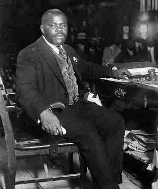 Marcus Garvey presiding at 1922 convention, Liberty Hall